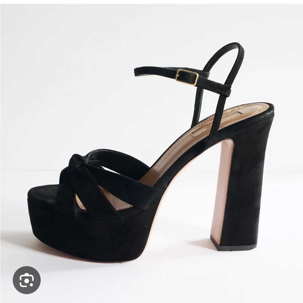 BABA Plateau Sandal 125 – Black Suede | Size 38.5